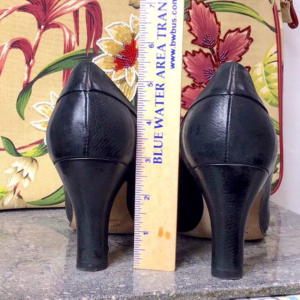 Anyi Lu Navy Leather Pumps Handmade in Italy 🇮🇹 Sz.7 - Picture 2 of 10